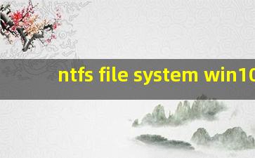 ntfs file system win10